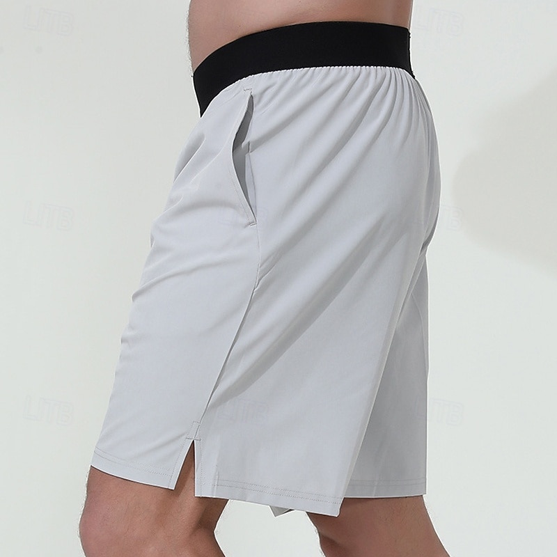 Herren Laufshorts Sommer Außen Normale Passform Atmungsaktiv Schnelltrocknend Shorts Elastischer Bund Schwarz Hellgrau Laufen Jagd Klettern S M L XL XXL 2025 - $15.49 –P8