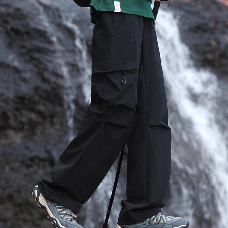 2025年 男性用 カーゴパンツ ハイキング パンツ 戦術パンツ 軍隊 アウトドア レギュラー 防水 速乾性 パンツ ドローストリング 弾性ウエスト ブラック ベージュ 狩猟 登山 キャンプ / ハイキング / ケイビング M L XL XXL XXXL コレクション – $19.99 –P3