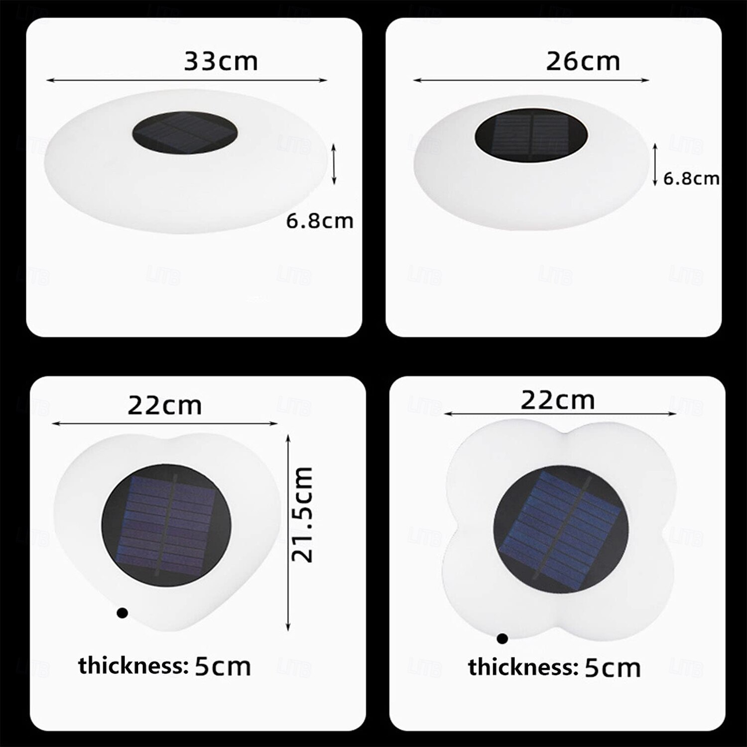 1 Pc Outdoor Solar Rgb Pool Light Waterproofremote Control, 16 Tone Light Fountain Pool Floating Light Landscape Light, Four Styles To Choose From 2025 - $60.99 –P8
