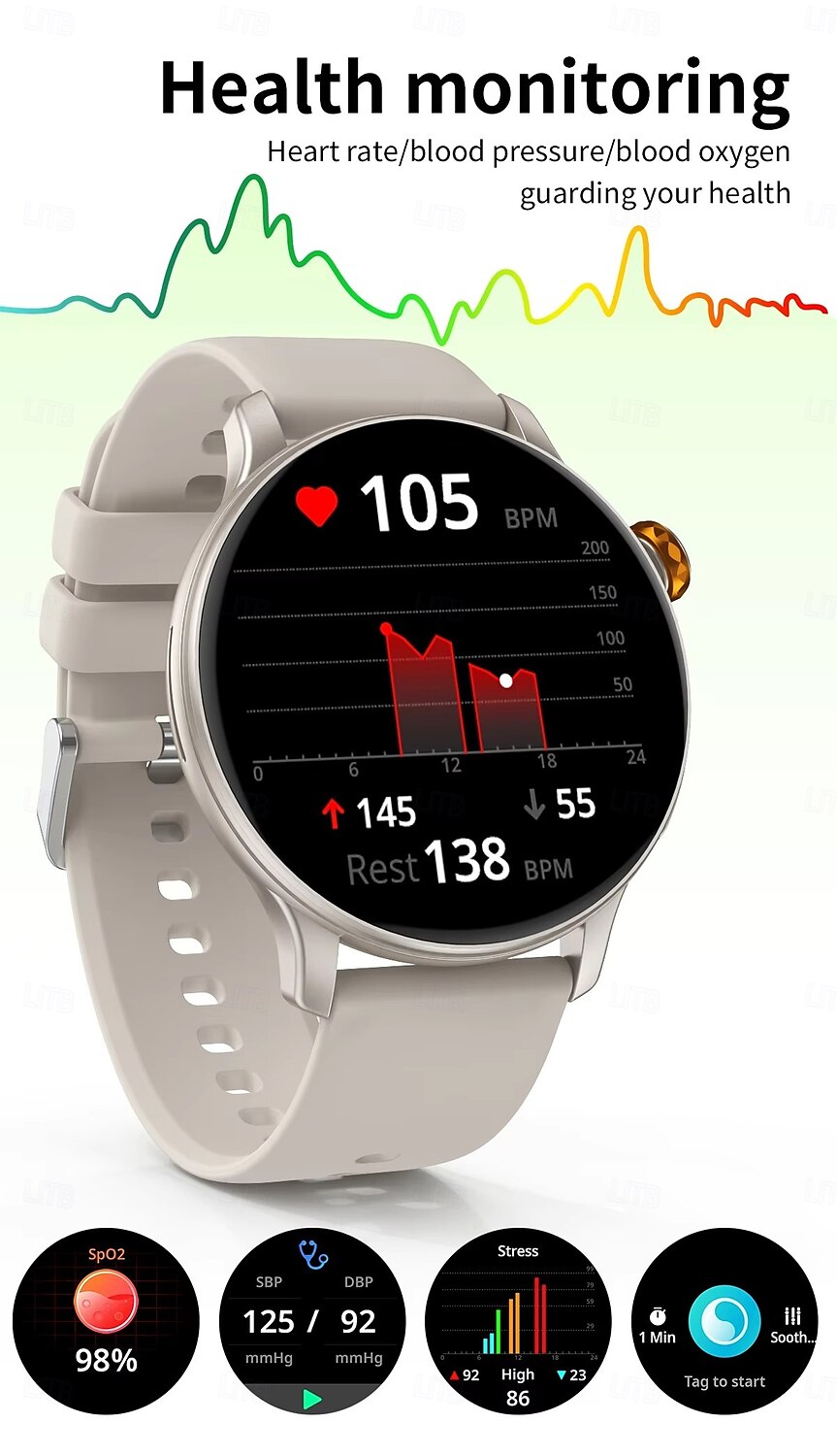 CY26 Smart Watch with Large AMOLED Screen HD Bluetooth Calling & Voice Assistant – Fitness Tracker for Men & Women 2025 - $54.99 –P7