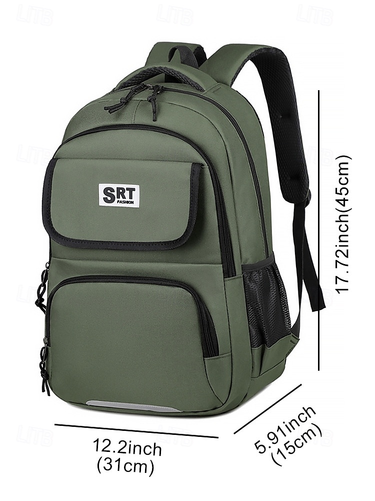 Men's Casual Backpack with Multiple Compartments, Durable Nylon Material, Stylish Design for School, Travel, and Everyday Use - Available in Green, Gray, Blue, and Black 2025 - $26.99 –P5