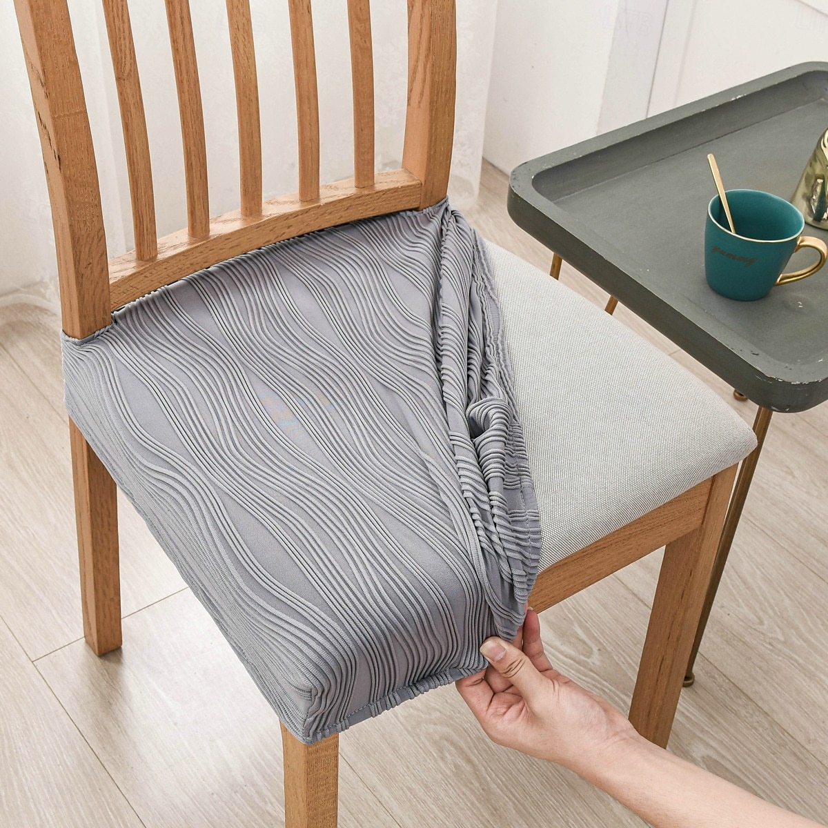 Fundas elásticas para asientos de sillas de comedor, fundas suaves, extraíbles y lavables para sillas de comedor, funda protectora para asientos de comedor 2025 - $10.99 –P7