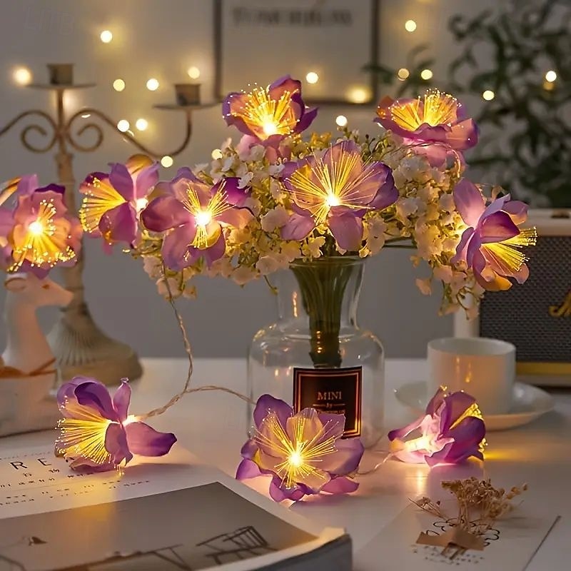 LED Flower Lights LED Fairy Light String 2m 10LEDs Battery Powered for Christmas Thanksgiving Valentine's Day Summer Garden Balcony Party Decoration 2025 - $11.99 –P12