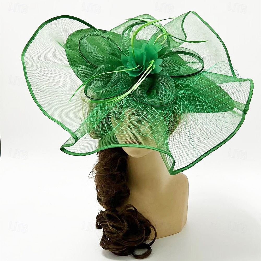 Headdress Sinamay Fedora Hat Wedding Evening Party Tea Party Horse Race Cocktail Vintage Cute With Feather Headpiece Headwear 2026 - $38.99 –P8