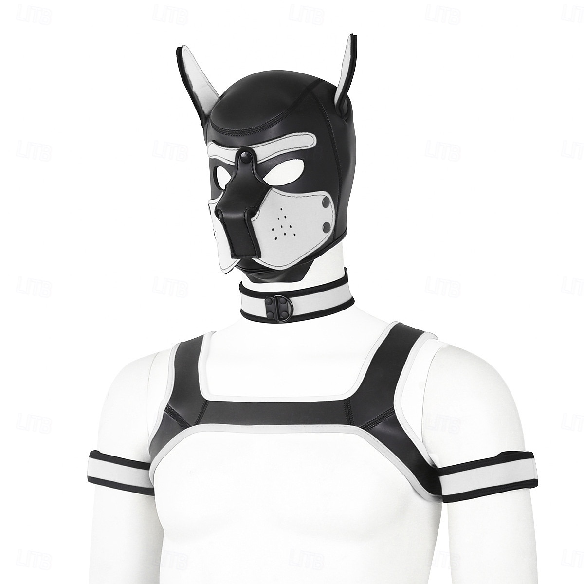 BDSM Kožená komunita Puppy Play Maska pro štěně Psí kapuce Dospělé Unisex Pride Parade Měsíc hrdosti předvečer Všech svatých Karneval Jednoduchý karnevalový kostým 2025 - $55.99 –P15