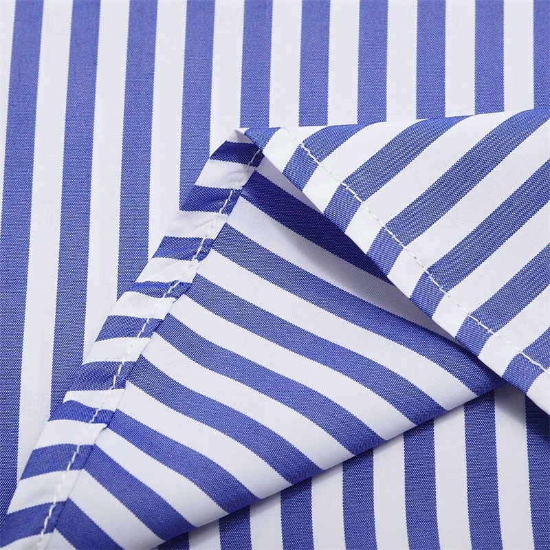 Herren Hemd Sommerhemd Freizeithemd Strandhemd Knopfhemd Hellgrün Blau Leicht Blau Kurzarm Vertikale Streifen Revers Urlaub Hawaiianisch Bekleidung Polyester Mode Lässig Bequem Tasche 2025 - $17.49 –P2