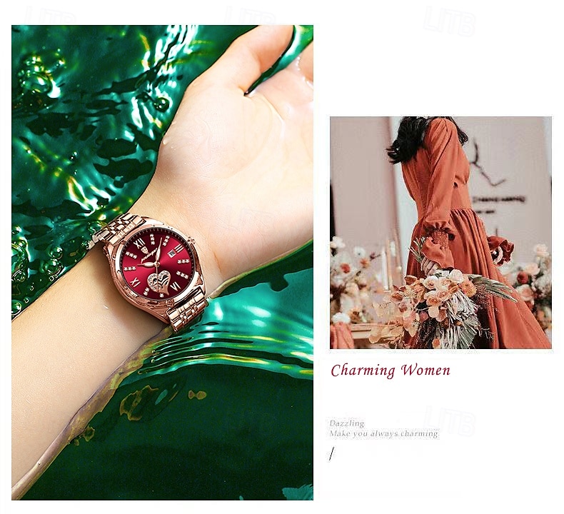 Women Quartz Watch Wrist Watch Retro Vintage Luminous Calendar Waterproof Stainless Steel Strap Watch 2025 - $38.99 –P11