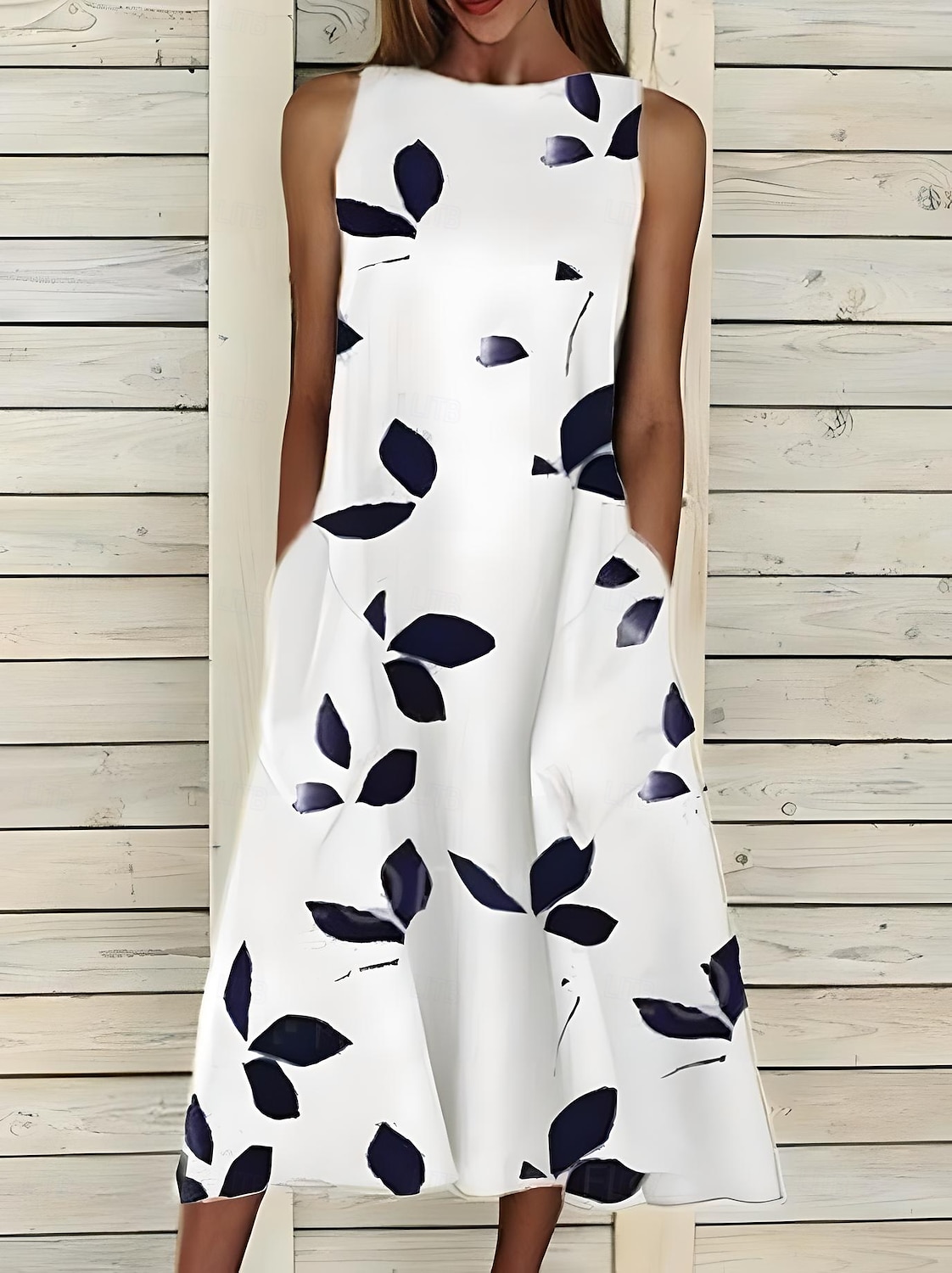 Damen Midikleid Sommerkleid A Linie Kleid Elegant Urlaub Lässig Normale Passform Blumen Grafik Ärmellos Rundhalsausschnitt Hellrosa Weiß Rosa Blau Sommer 2025 - $38.99 –P1