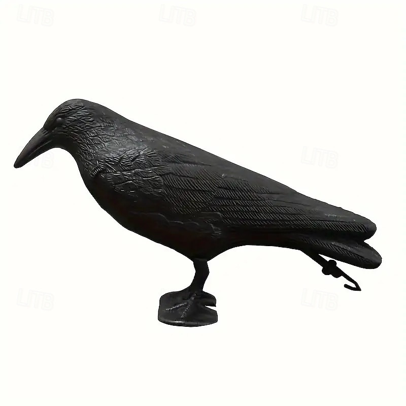 1 statue de corbeau noir simulée 3D corbeau simulé oiseau effrayant souris insectifuge décoration de jardin extérieur pour les pigeons pour chasser les corbeaux de 2025 ? $86.99 –P5