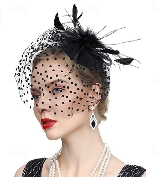 Kopfstück Tüll Federn Hochzeit Abendgesellschaft Elegant Hochzeit Mit Feder Kopfschmuck Kopfbedeckung 2025 - $16.99 –P3