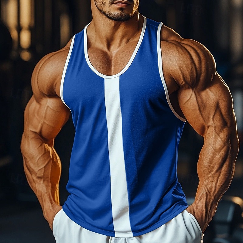 Per uomo Canotta Gilet Canottiera Maglietta senza maniche Senza Maniche Girocollo Scollo a Cucchiaio Estate Semplice Moda Classico Confortevole Blocco di colore Casuale Palestra Streetwear Giallo del 2026 a $14.99 –P6