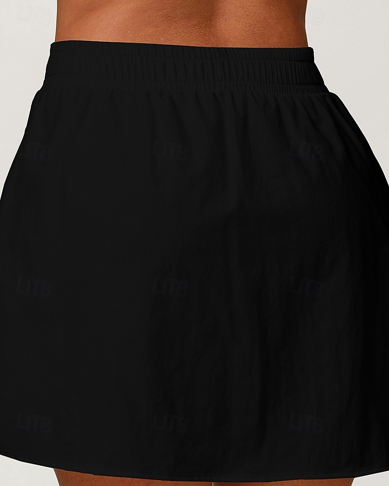 Women's Solid Colored Casual Skirt Tennis Skirts Tennis Skirts with Shorts Pleated UPF50+ Quick Dry Tennis Golf Pickleball Bottoms Black Ivory Light Green Tennis Clothing 2026 - $28.99 –P20