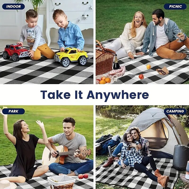 Plaid Picnic Blanket - Soft Lightweight and Portable Outdoor Mats for Camping Travel Lawn and Beach Use 2025 - $70.99 –P8