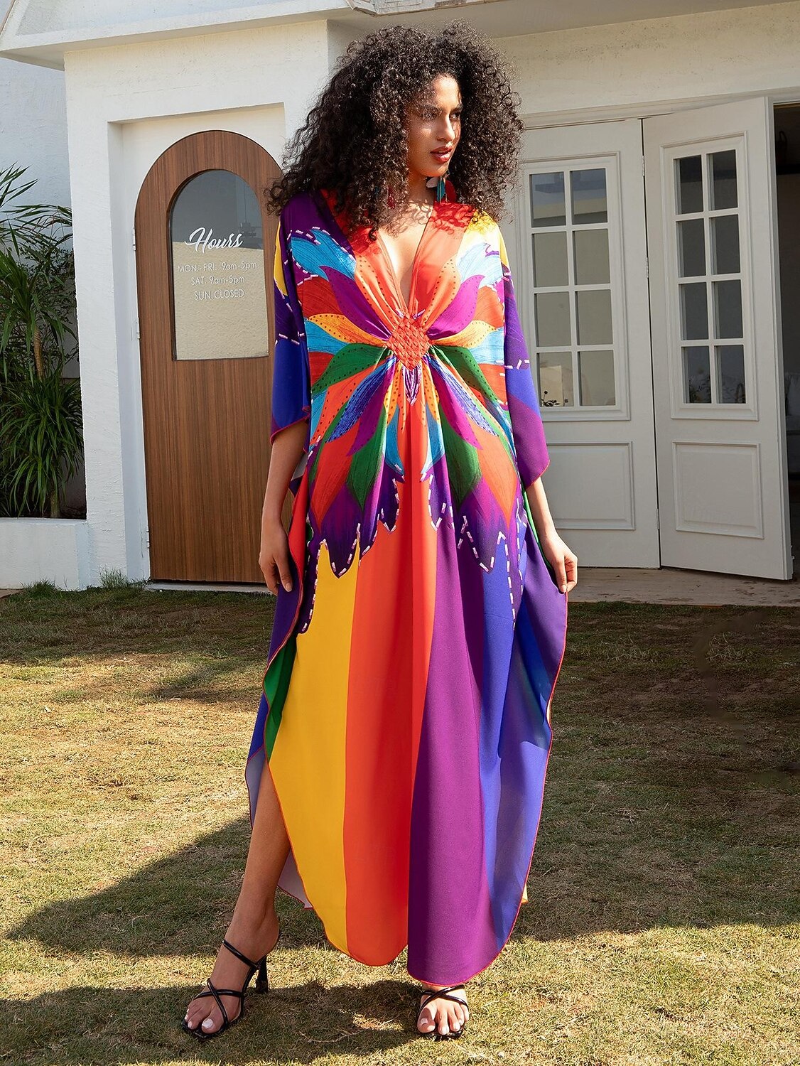 Halloween Kjoler Kaftan Stolthet Regnbue Fritid Voksne Dame Halloween Karneval Pride-parade Pride måned Enkle Halloween-kostymer Kle deg opp 2025 - $37.99 –P24