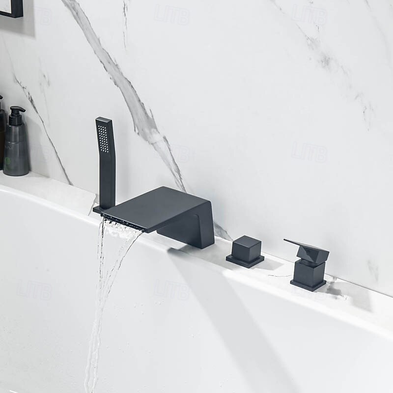 Kád csaptelep - Modern Kortárs Festett felületek Római kád Réz szelep Bath Shower Mixer Taps 2025 - $299.69 –P3