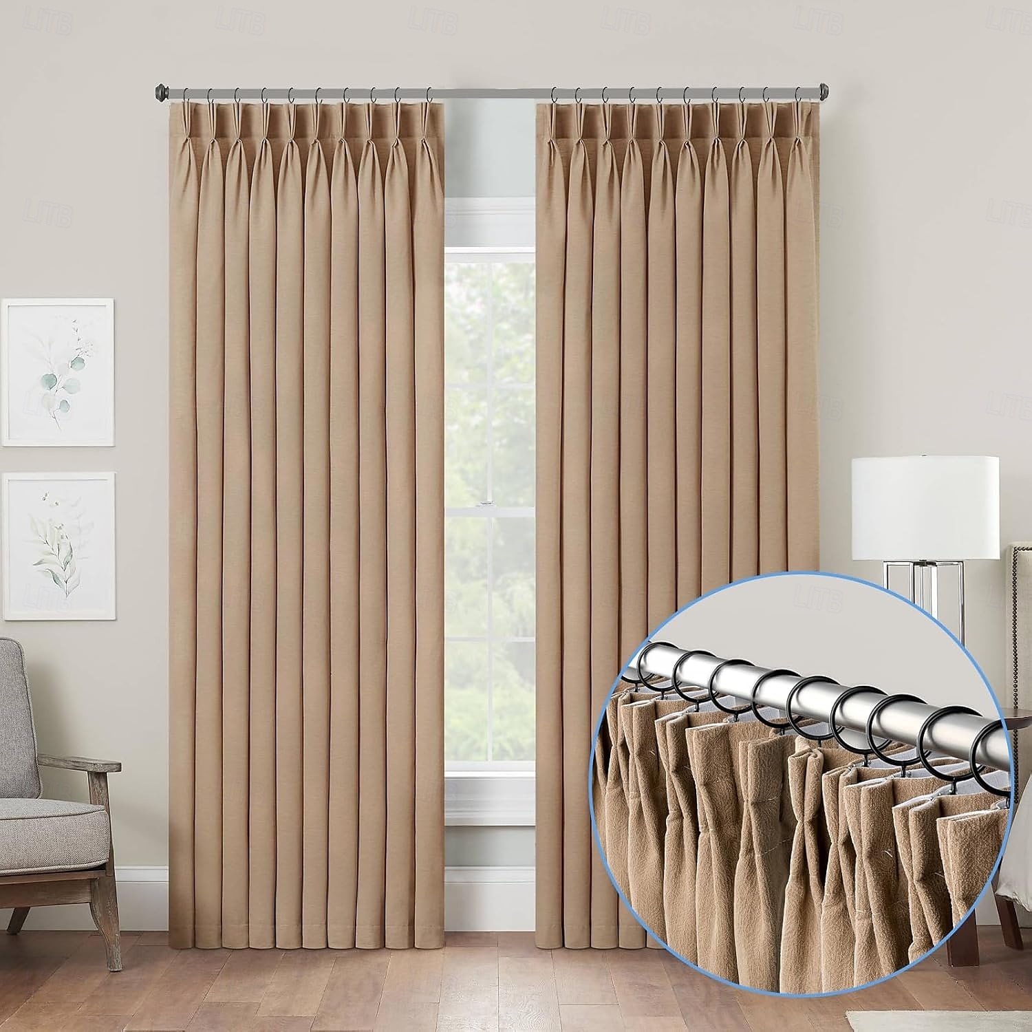 48 Pack Curtain Rings with Eyelets Metal Drapery Rings for Pinch Pleat Curtains Panels Drape Rings Fits Up to 1.2 in Curtains Rod 1.5 Inch I D Silver 2025 - $12.49 –P6