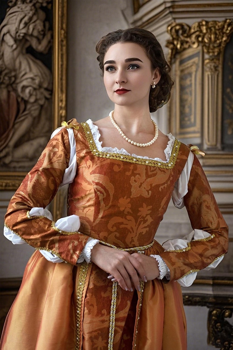 Médiéval Renaissance Robe Robes de Bal Viking Chevalier Celtique Déguisement Femmes Royal Halloween Carnaval Mascarade Performance LARP Foire de la Renaissance Adulte Robe de 2026 ? $169.99 –P4