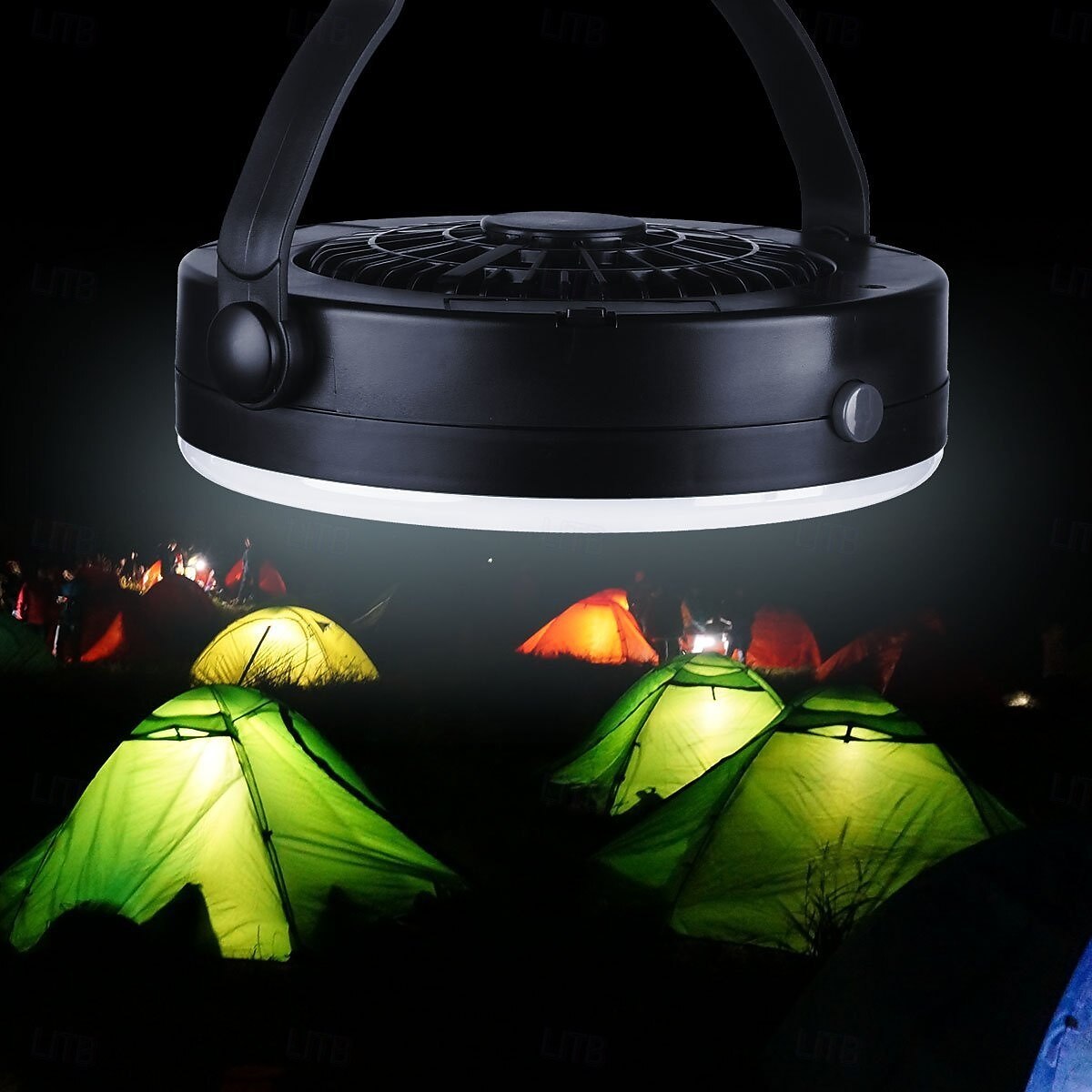 1 st utomhuscamping multifunktionellt fläktljus usb aaa batteridriven dubbelfunktionsmodell, kan hängas, handhållet tält, fiske, kontor och hemmabruk 2025 - $33.99 –P10
