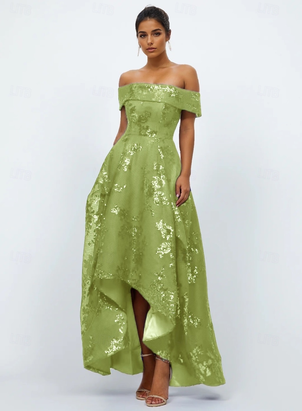 A-vonalú Koktélruhák Elegáns Ruha Formális Esküvő Ankle Hossza Ujjatlan Off Shoulder Zsebes Tüll Zsebes Esküvői Vendég Ruha 2025 - $151.99 –P1