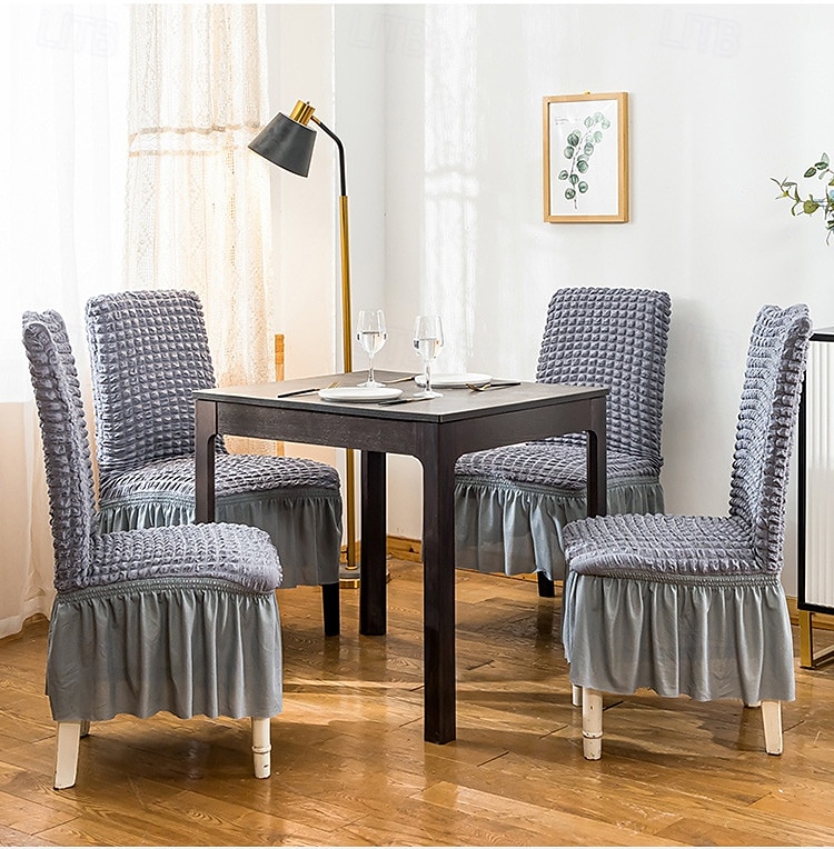 potah na židli s bublinovou kostkou, seersucker sukní, elastický potah na jídelní židli, strečový potah na svatební židli, potah na párty, potah na sedadlo, domácí potah 2025 - $10.99 –P14