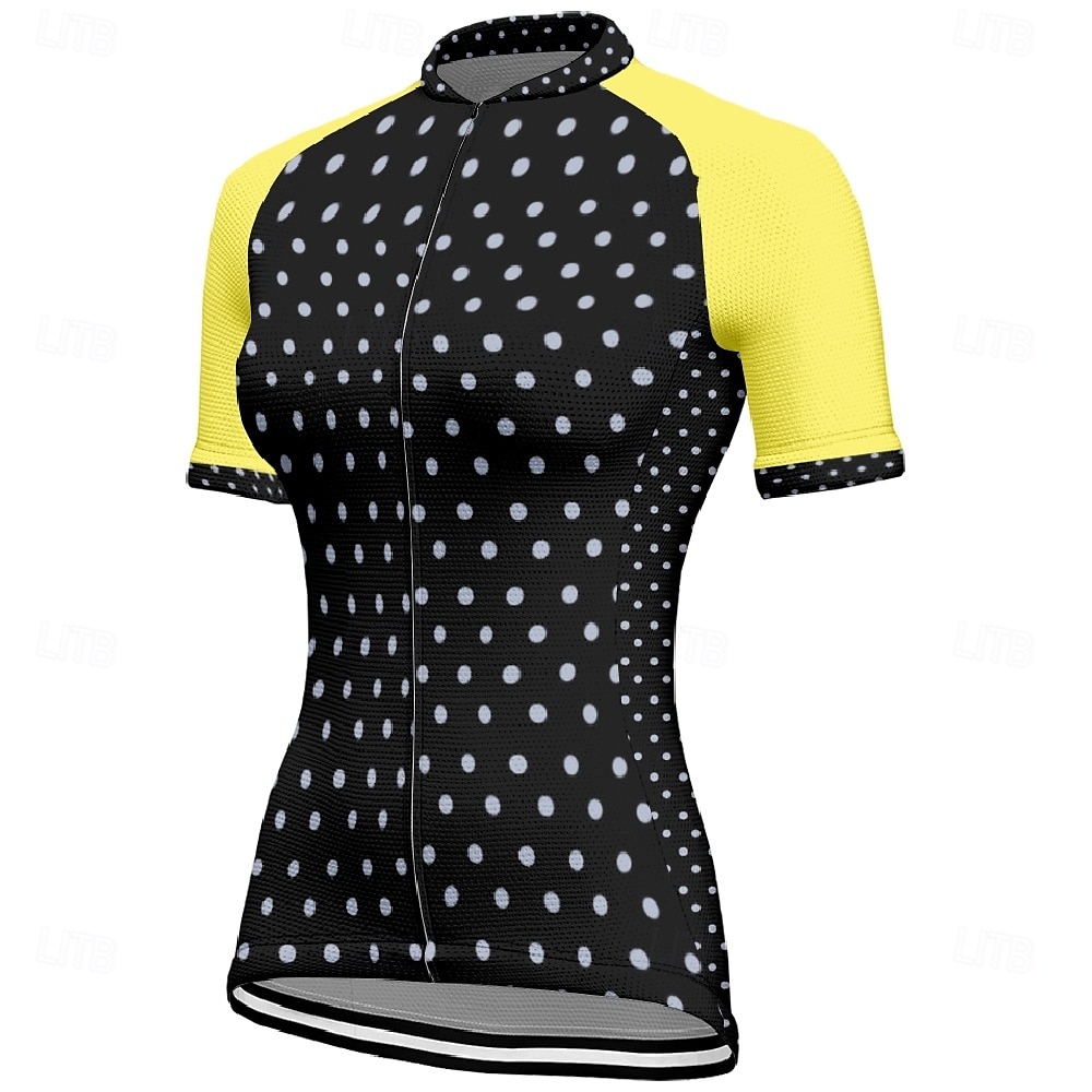 Dámské Cyklodres Puntíky Krátký rukáv Kolo Tričko Dres se 3 zadními kapsami Horská cyklistika Rychleschnoucí Anatomický design Odvod Prodyšné Sportovní Bílá Žlutá Růžová Oblečení 2025 - $23.99 –P11