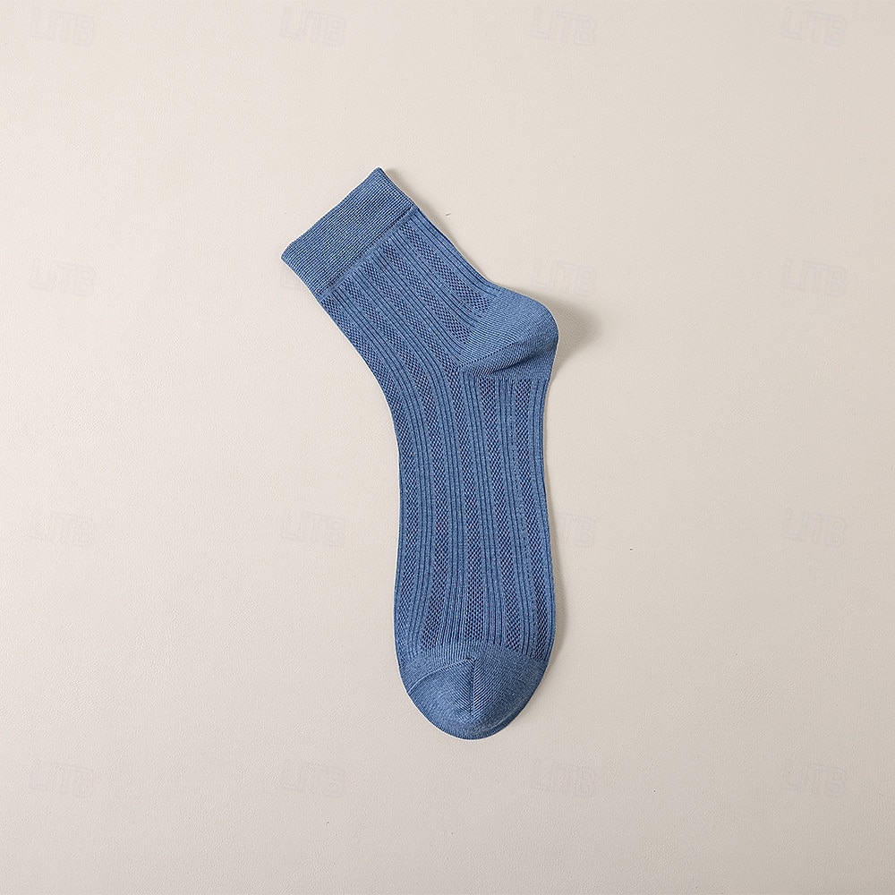 Men's 1 Pair Socks Casual Socks Black White Color Solid Color Hollow School Formal Wedding Mesh Hole Thin Summer Spring Fall All Seasons Elegant Daily 2025 - $3.99 –P4