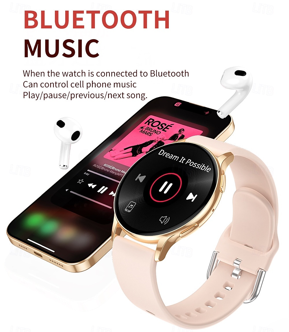 CY29 Reloj inteligente 1.32 pulgada Smartwatch Reloj elegante Bluetooth Temporizador Recordatorio de Llamadas Monitor de Pulso Cardiaco Recordatorio sedentaria Encontrar Mi Dispositivo Compatible con 2025 - $49.99 –P12
