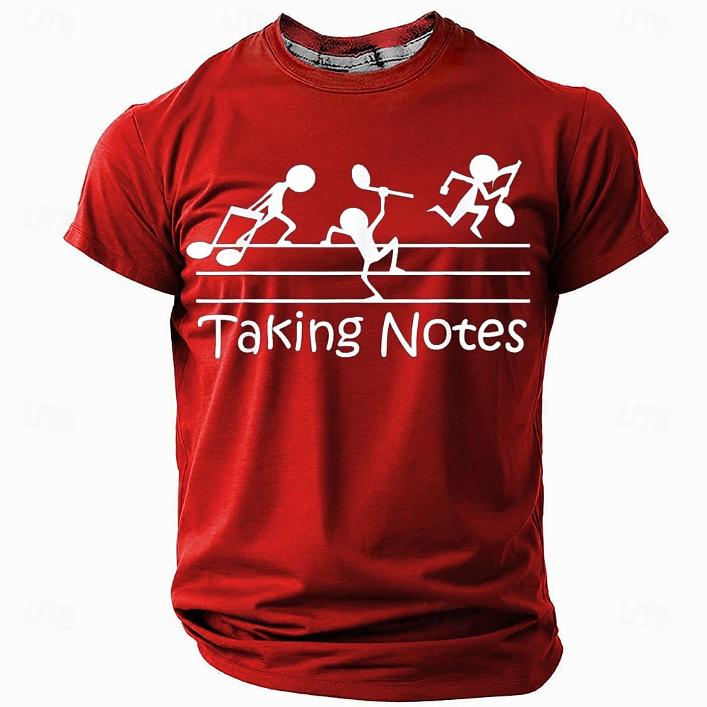 Musikfestival Herren Musik Lustig T Shirt Kurzarm T-Shirt 3D-Druck Rundhalsausschnitt Hemd Mode Täglich Lässig Straße Lässig Täglich Schwarz Rote Blau Sommer Frühling Ganzjahres Bekleidung S M L XL 2025 - €16.18 –P3
