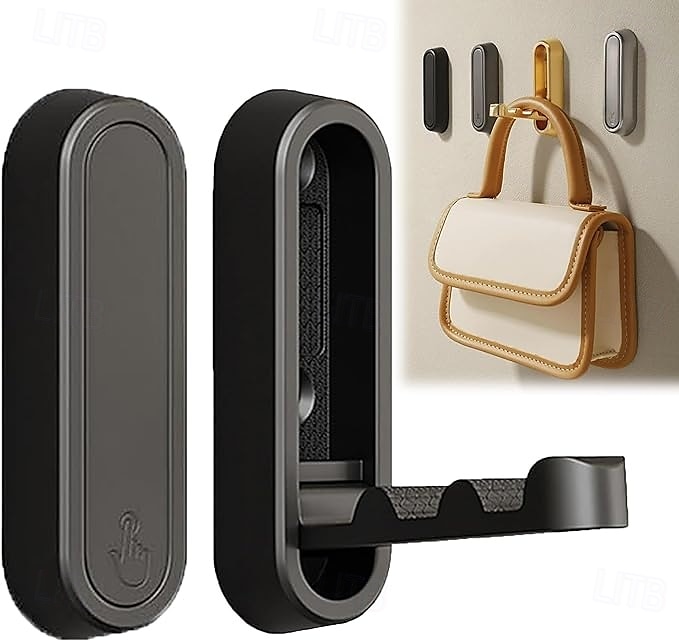 2pcs Folding Wall Hooks Folding Coat Hooks Space-Saving Foldable Hook Bathroom Towel Hook Wall Mounted for Hanging Coat Towels Clothes Hat Bags Keys 2025 - $11.49 –P2