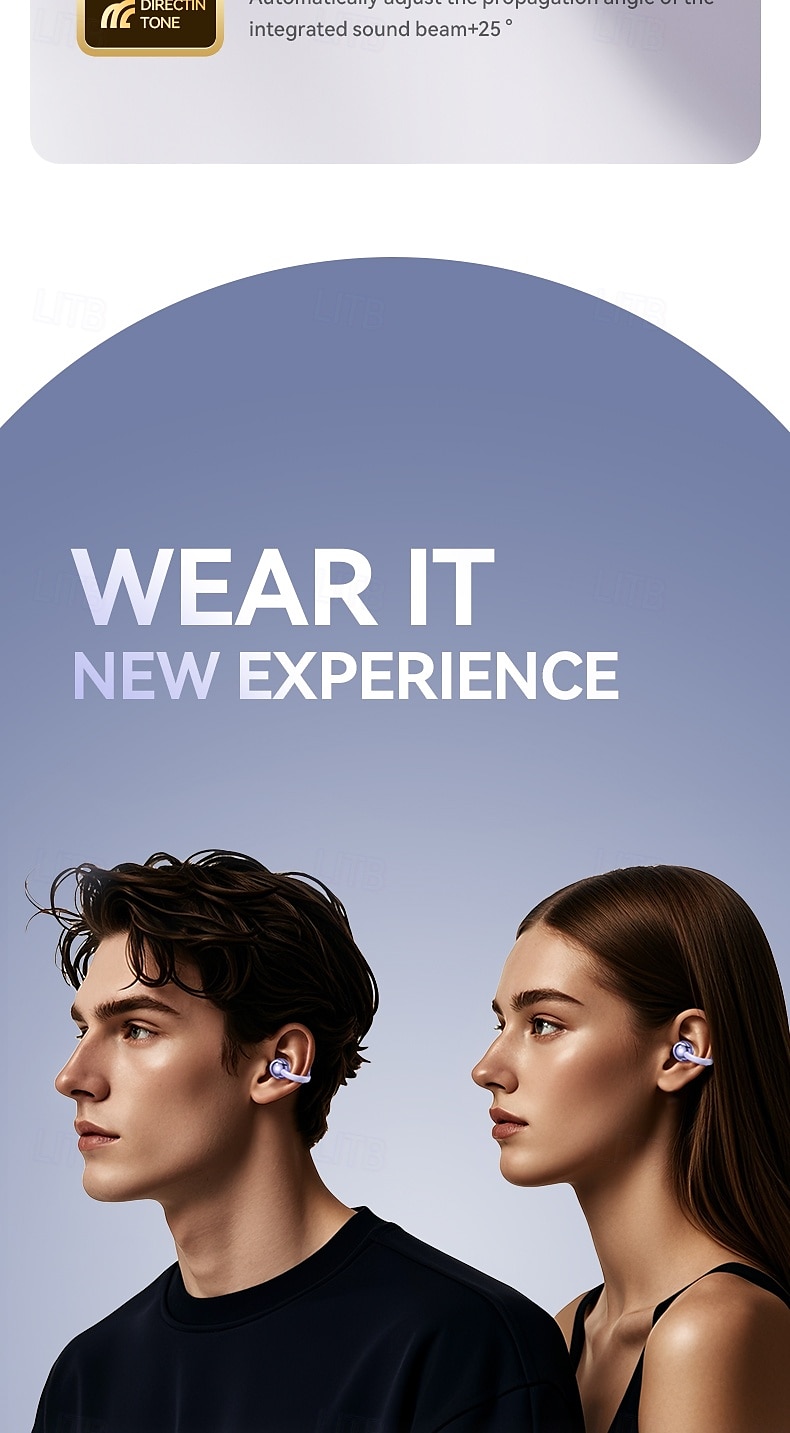 m91 hands free телефон гарнитура для вождения ушная клипса bluetooth 5.3 стерео объемный звук hifi для фитнеса тренажерный зал тренировки путешествия развлечения 2025 - $25.99 –P8