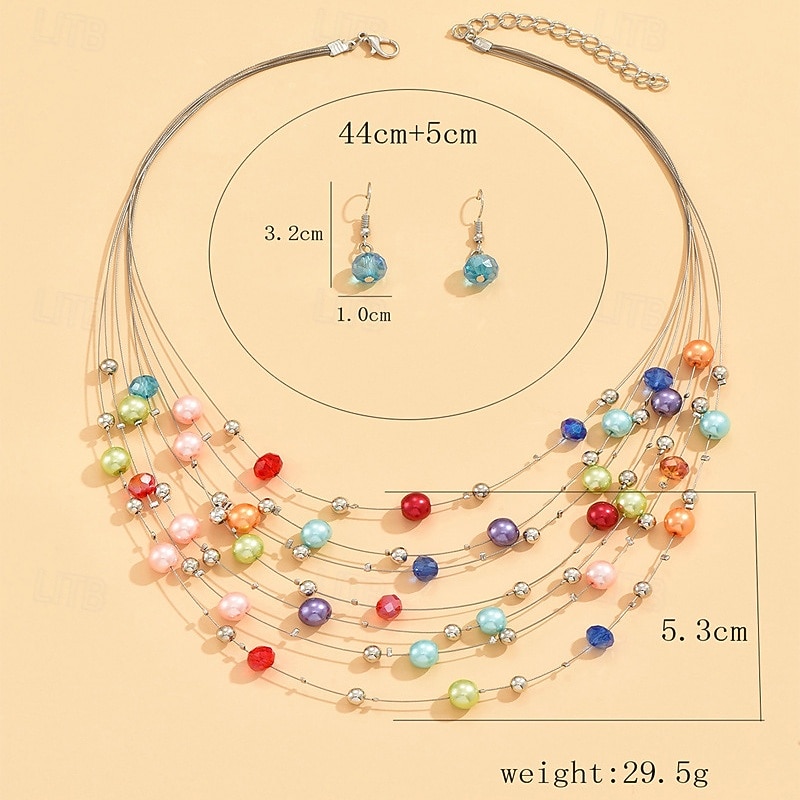 Earrings Set 1 set Imitation Pearl Earrings Necklace Women's Fashion Jewelry Set For Wedding Guest Gift Festival 2026 - $17.49 –P7