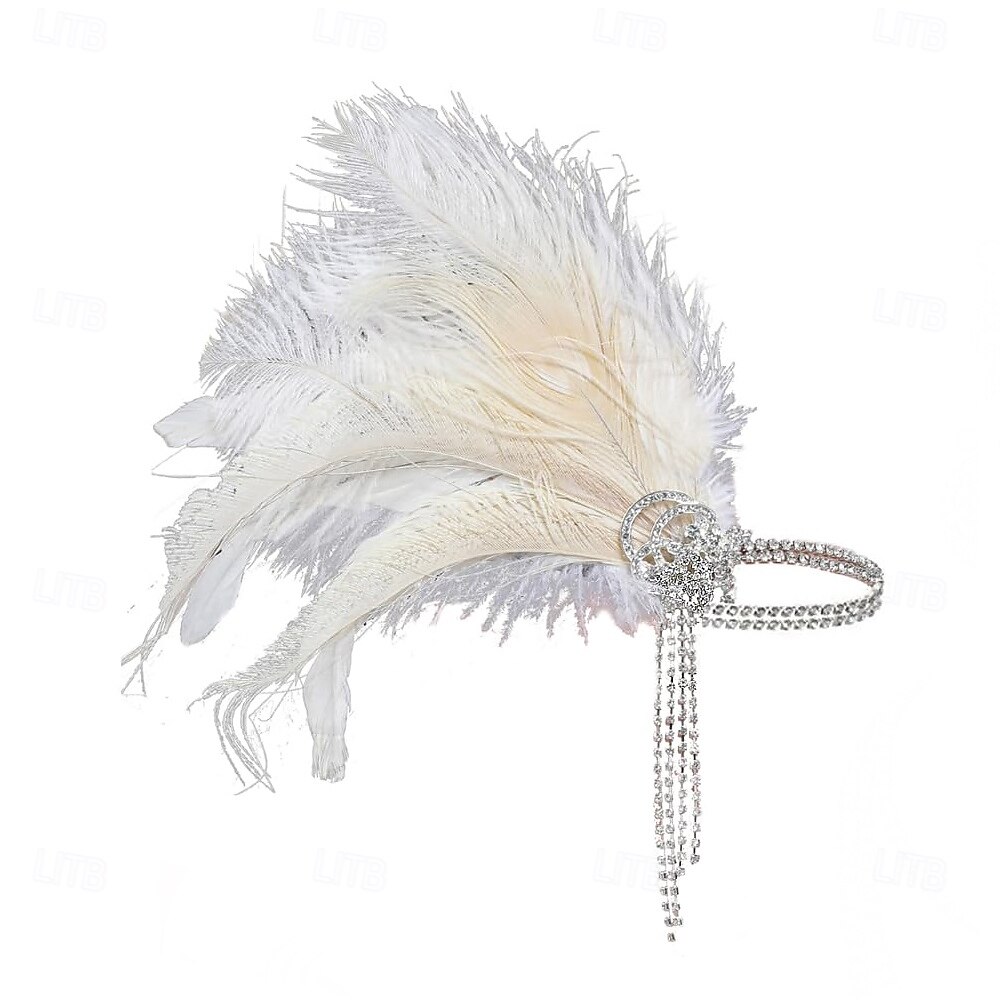 A nagy Gatsby Flapper fejpánt Gyöngyös karkötő Fülbevaló A nagy Gatsby Toll Retro Csillogó glitter Női Farsang Valentin nap Álarcos mulatság Party estélyi viselet Álarcos mulatság Fesztivál Felnőttek 2025 - $17.49 –P7
