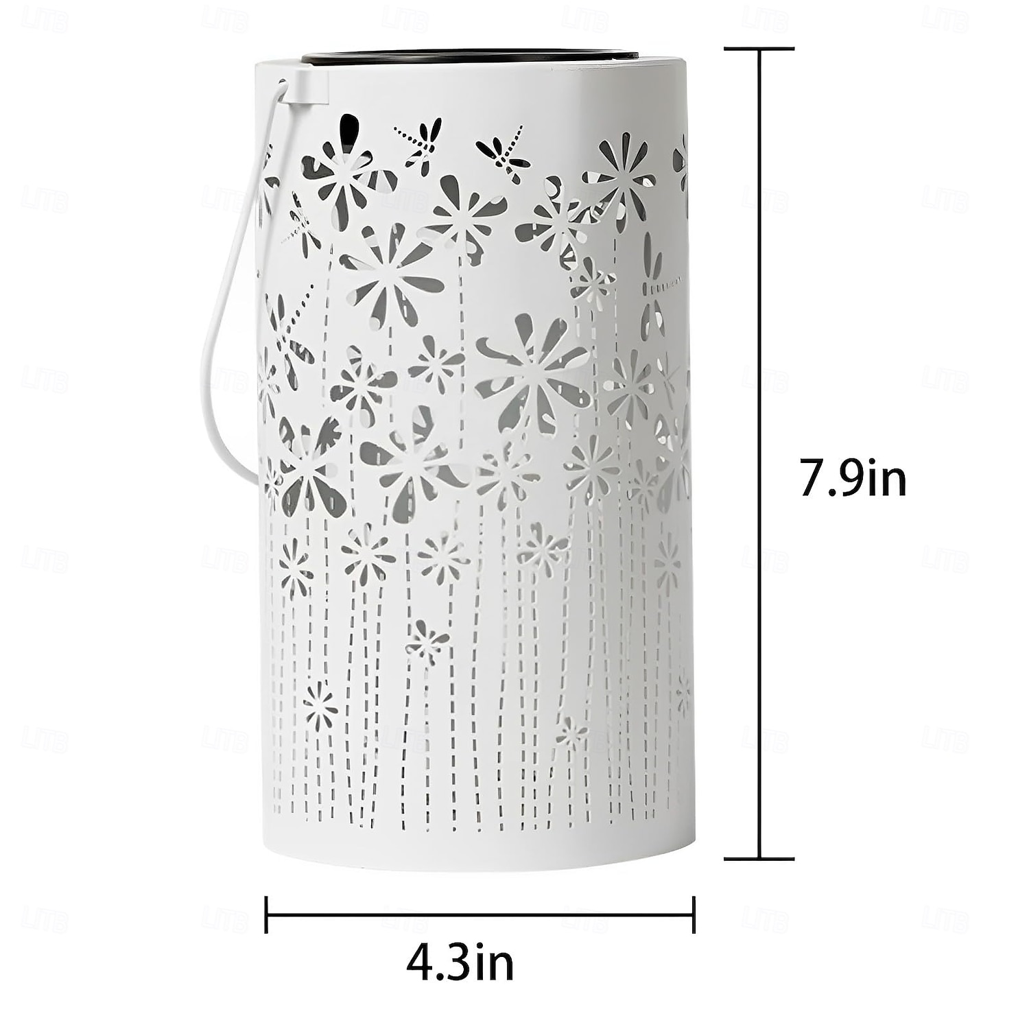 1 lanterne solaire d'extérieur étanche, projection de fleurs et de libellules, éclairage d'ambiance pour jardin, pelouse, paysage de 2025 ? $14.99 –P4