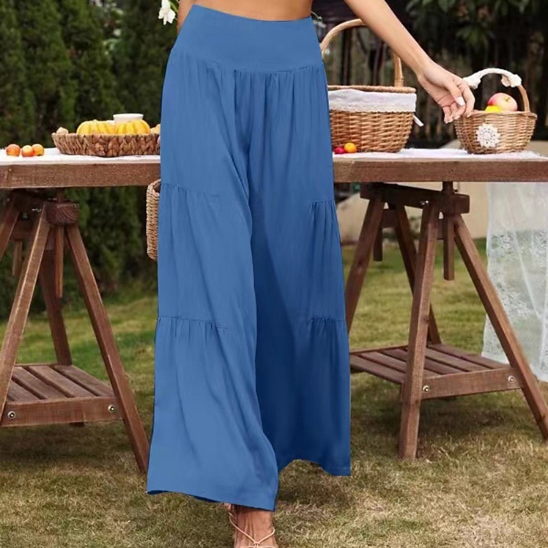 Femmes Pantalon en coton et lin Slacks Mode Longueur complète Naturel Uni Taille Élastique Extérieur Confortable Décontracté Quotidien Week-end Magenta foncé Vin Bleu marine Bleu ciel clair Été Coupe de 2025 ? $26.99 –P7