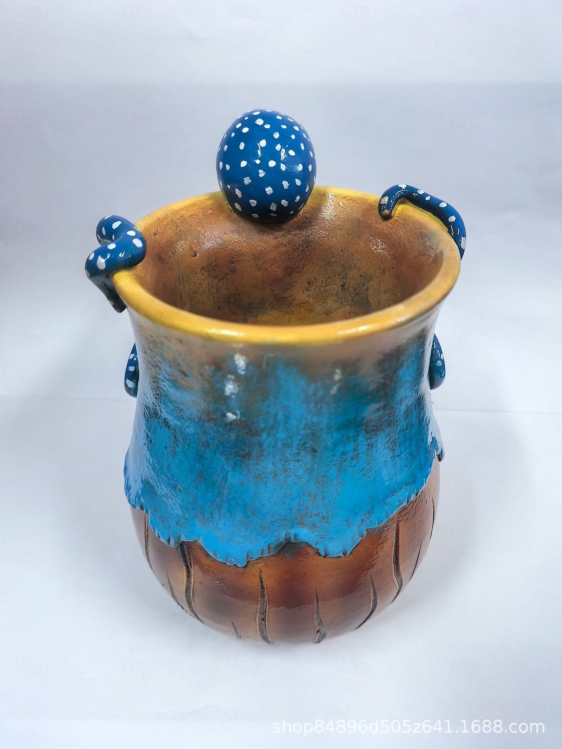 Tazza a forma di polpo blu intenso, tazza da caffè in resina con design a tentacolo 3D, stoviglie a tema nautico, regalo unico per gli amanti dell'oceano &arredamento per la casa del 2025 a $23.99 –P1