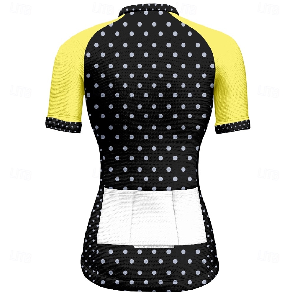 Dámské Cyklodres Puntíky Krátký rukáv Kolo Tričko Dres se 3 zadními kapsami Horská cyklistika Rychleschnoucí Anatomický design Odvod Prodyšné Sportovní Bílá Žlutá Růžová Oblečení 2025 - $23.99 –P10