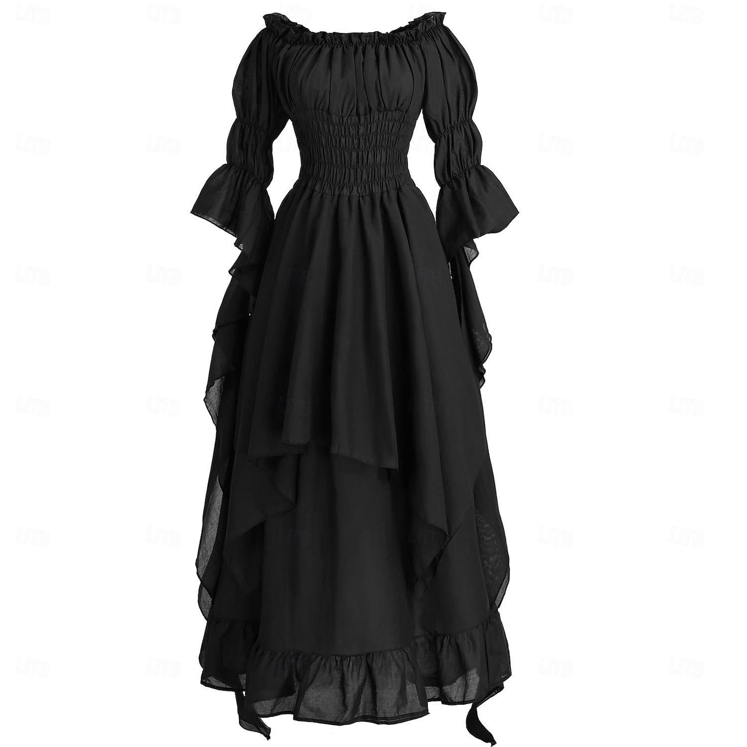 Retrò Vintage Rococò Punk & Gotico Vestito Abito ispirato alla Reggenza Manica a Campana Manica a Palloncino Vichingo Elfico Costume Per donna Celtico Costumi da pirata Fantasia Halloween Carnevale del 2026 a $48.99 –P10