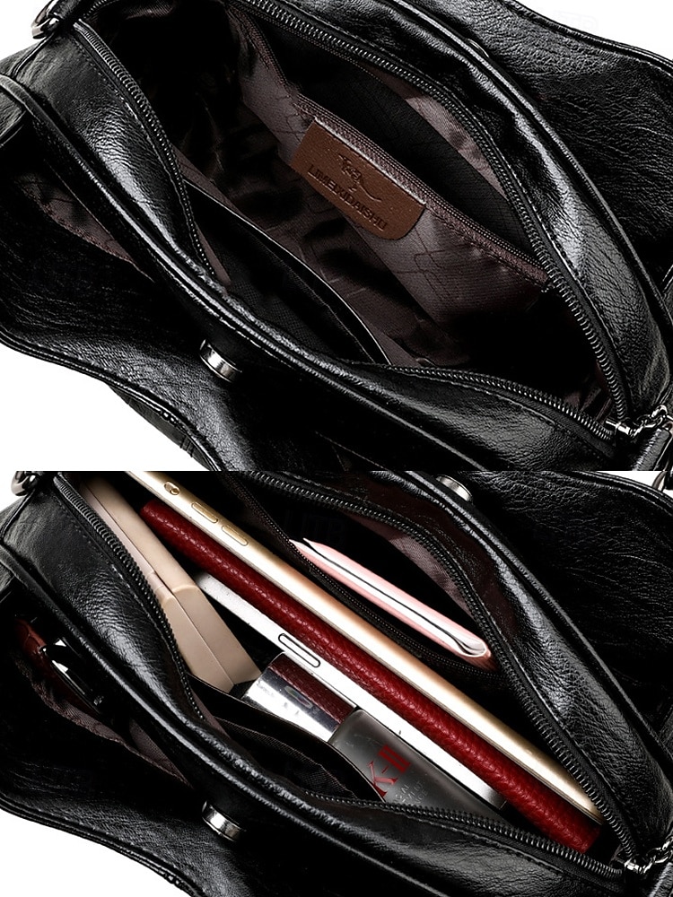 Borsa a tracolla da donna in similpelle con doppi manici – borsa a tracolla casual vintage con tracolla per ufficio, viaggi e uso quotidiano del 2025 a $26.99 –P7