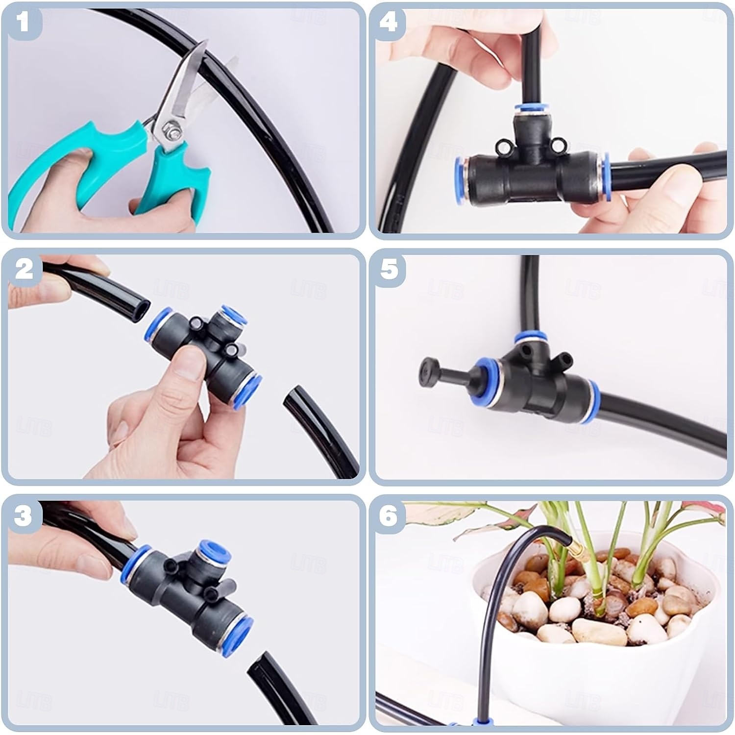 Tropfbewässerungsset, automatisches Tropfbewässerungssystem, 360° biegbares Gartenbewässerungssystem, Gartenbewässerungssystem, verstellbare biegbare Düse, Kupfersprühsystem für den Gartenhof 2025 - $34.99 –P5