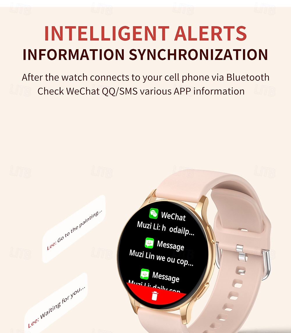 CY29 Reloj inteligente 1.32 pulgada Smartwatch Reloj elegante Bluetooth Temporizador Recordatorio de Llamadas Monitor de Pulso Cardiaco Recordatorio sedentaria Encontrar Mi Dispositivo Compatible con 2025 - $49.99 –P6