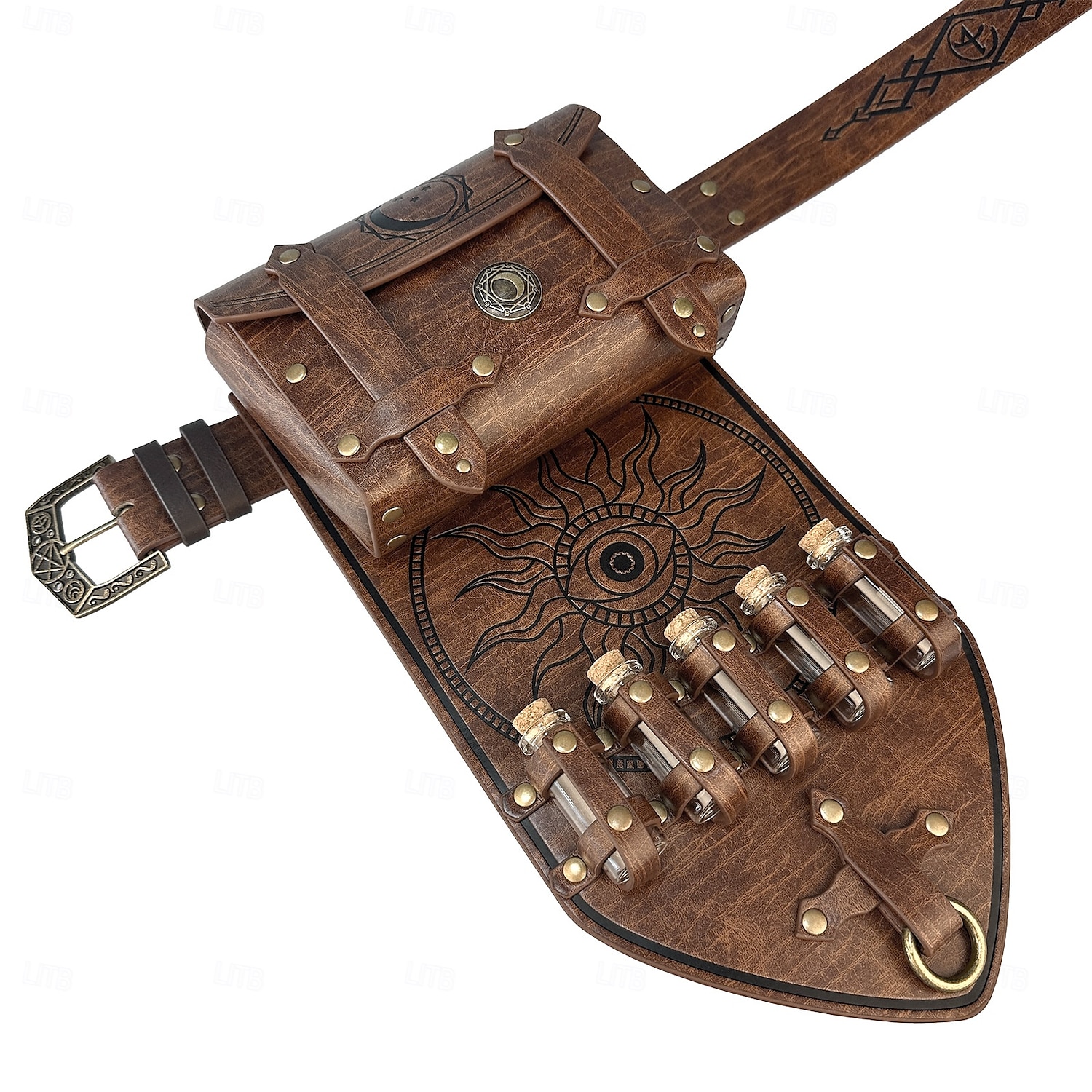 Kostymer i middelalderstil Renessanse Midjebelte Beltepose Magisk flaske kriger Vikinger Herre Dame Unisex Halloween Maskerade Ytelse LARP Voksne Belte Veske Magisk flaske 2025 - $46.99 –P9