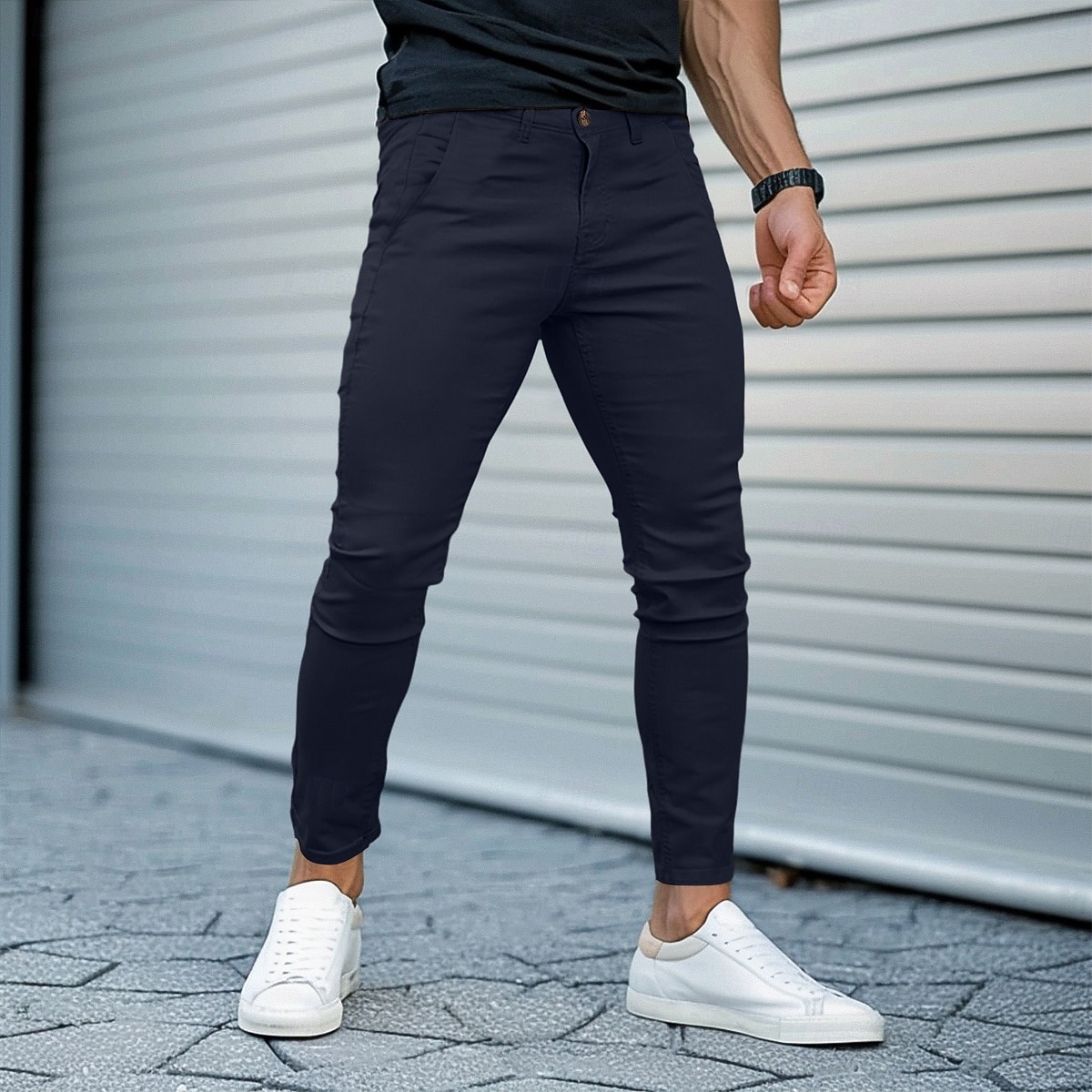 Herren Hose Chinos Sommerhose Freizeithose Fronttasche Einfach Komfort Atmungsaktiv Lässig Täglich Ferien Urlaub Mode Kürbis Schwarz 2026 - $29.99 –P8