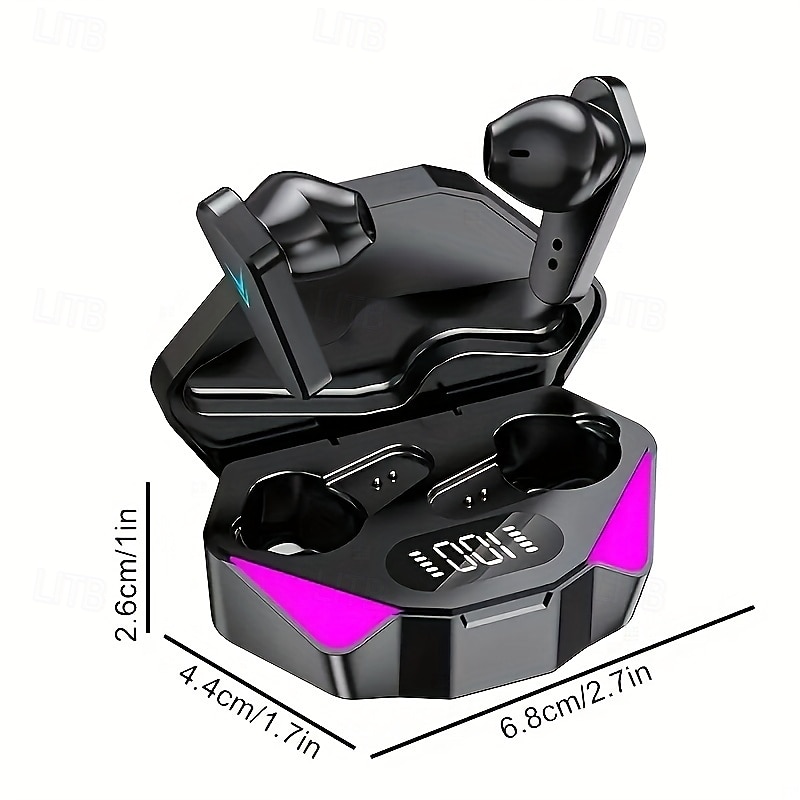 X15 беспроводные Bluetooth 5.3 игровые наушники с LED дисплеем шумоподавление и встроенный микрофон 2025 - $20.99 –P8