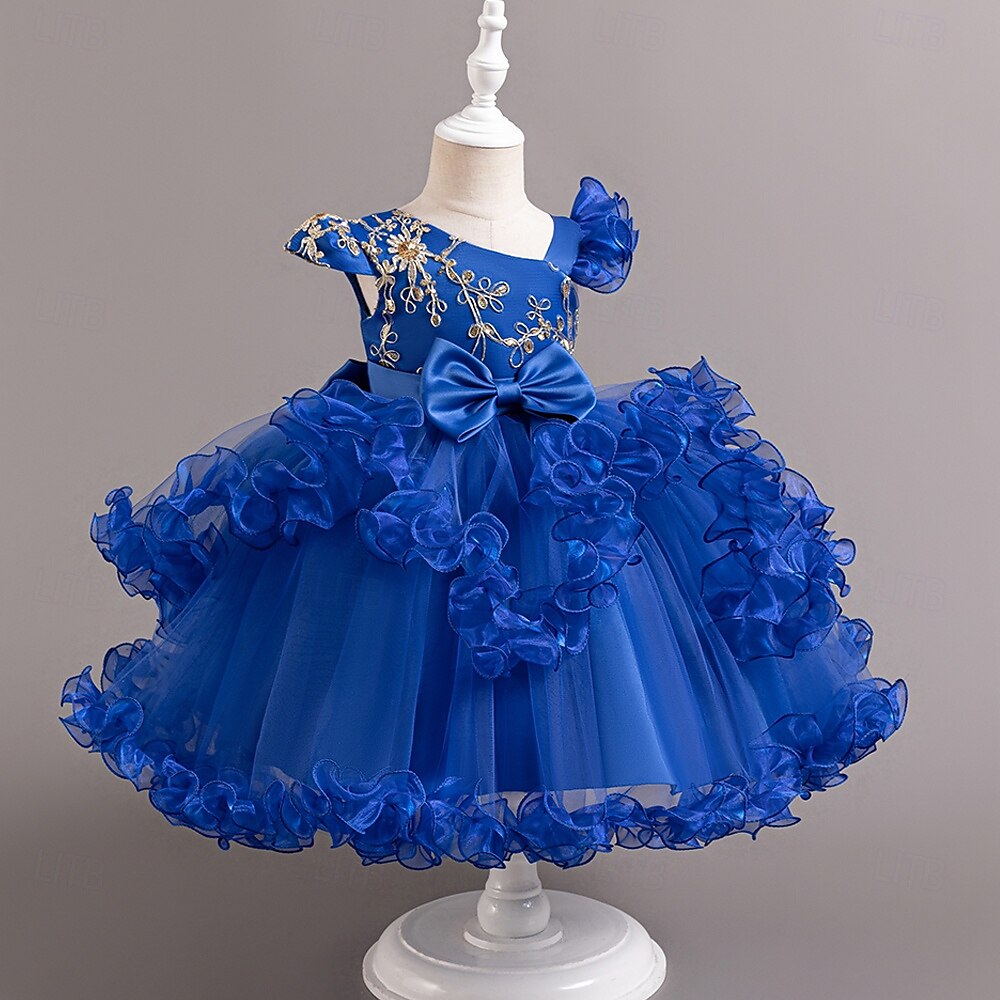 Kinder Mädchen Partykleid Einfarbig Ärmellos Leistung Besonderer Anlass Prinzessin Süß Polyester Partykleid Sommer Frühling Kinder Hellgrün Blau 2025 - $39.99 –P3