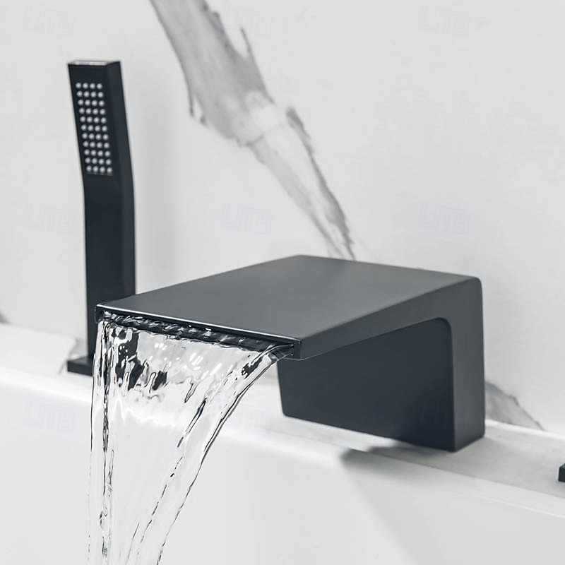 Kád csaptelep - Modern Kortárs Festett felületek Római kád Réz szelep Bath Shower Mixer Taps 2025 - $299.69 –P4