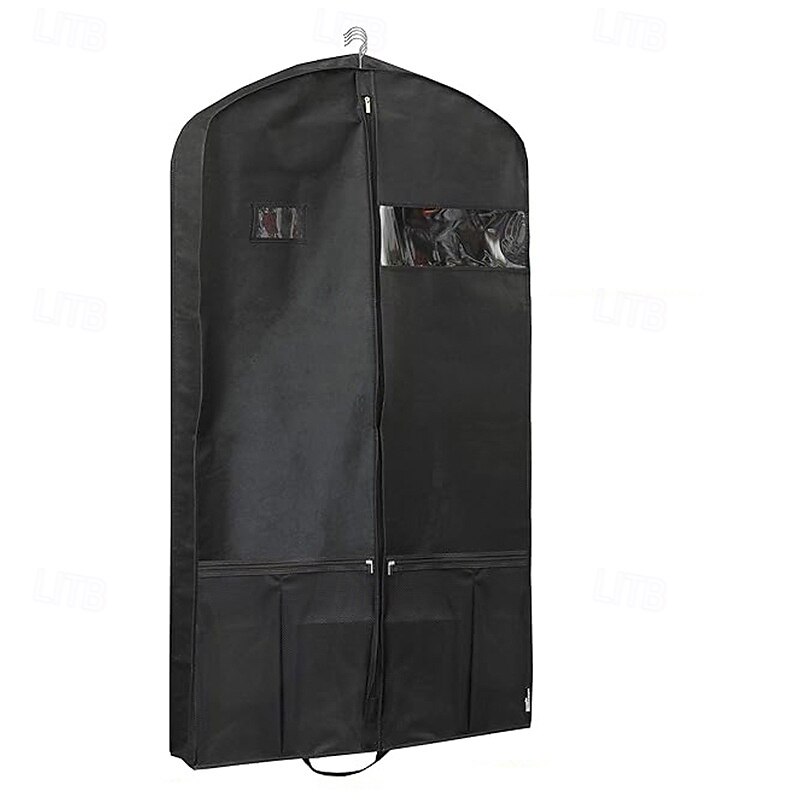 Borsa porta abiti con tasca a rete, resistente custodia porta abiti da viaggio traspirante in tessuto non tessuto per abiti, completi, cappotti, borsa portaoggetti antipolvere da appendere per armadio del 2025 a $12.49 –P5