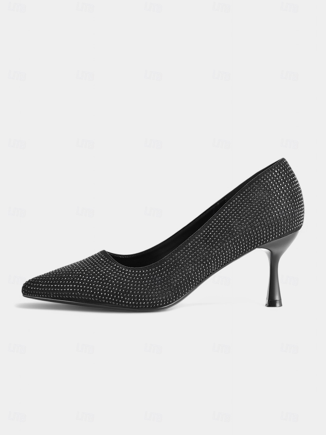 Women's Champagne Rhinestone Pointed Toe Kitten Heels – Elegant Slip-On Glitter Pumps for Cocktail Parties and Holiday Celebrations 2025 - $54.99 –P2