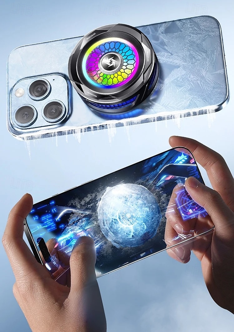 SL25 mobiele telefoonkoeler 15W magnetische en clip-on halfgeleiderradiator met RGB-licht voor gaming 2025 - $38.99 –P4