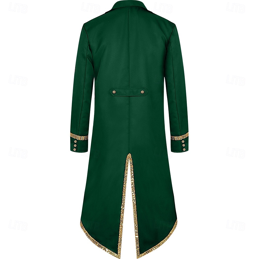 Rétro Vintage Rococo Médiéval Manteau Smoking Queue-de-pie Homme Royal Halloween Carnaval Soirée LARP Foire de la Renaissance Adulte Manteau Toutes saisons de 2025 ? $44.99 –P12