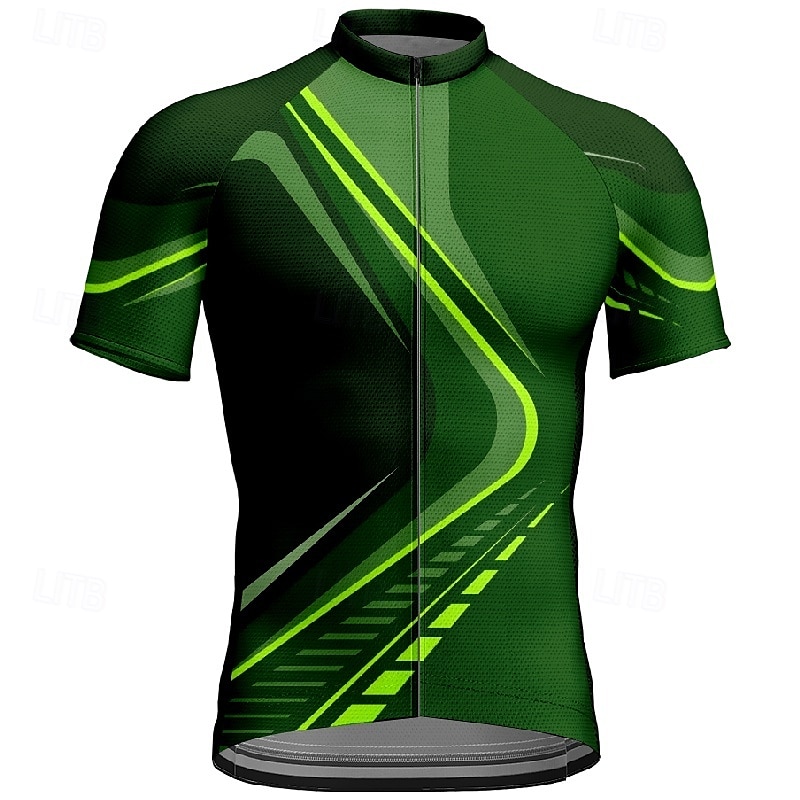 Homme Maillot de cyclisme Géométrique Manche Courte Cyclisme T-shirt Maillot avec 3 poches arrière VTT Vélo tout terrain Séchage Rapide Design Anatomique Évacuation de l'Humidité Respirant Des sports de 2025 ? $25.99 –P14
